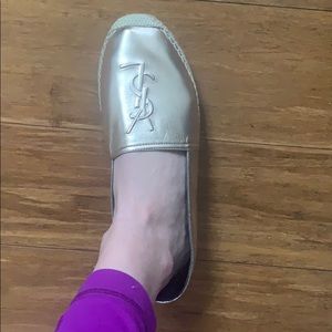 BNIB YSL Espadrilles Rose Gold sz 38